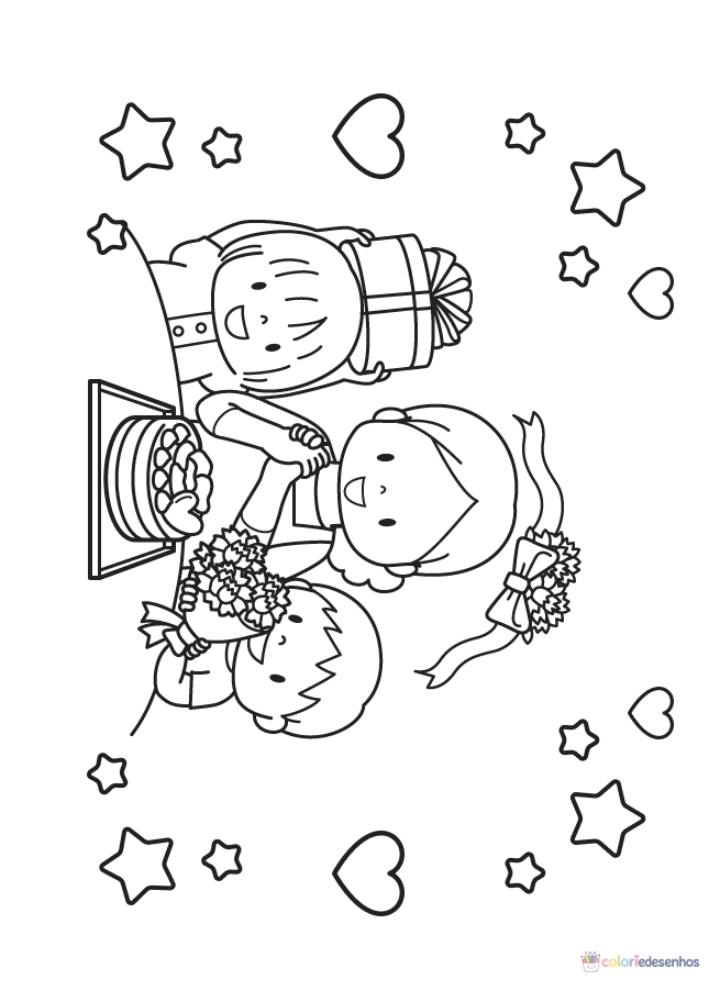 Dia das mães para colorir