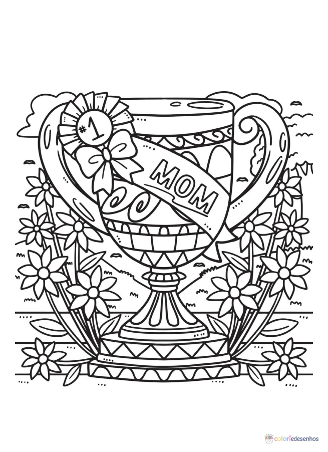 Dia das mães para colorir