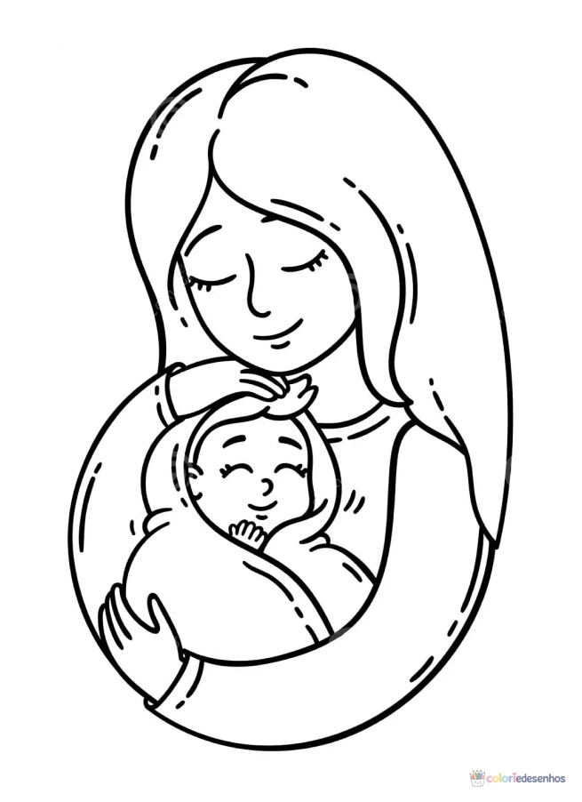Dia das mães para colorir