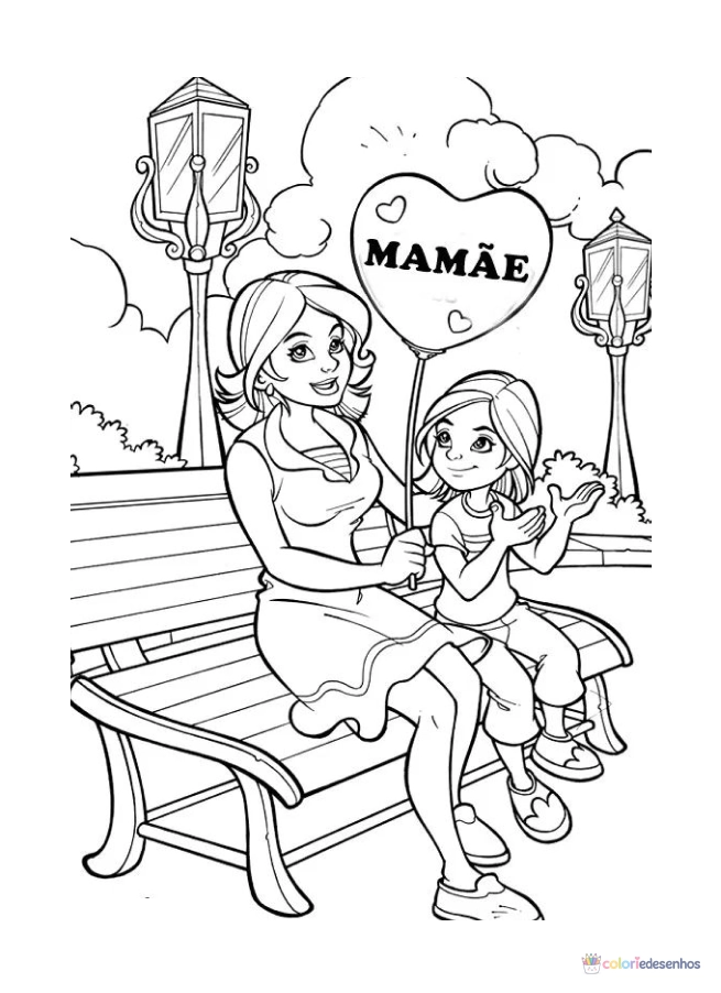 Dia das mães para colorir