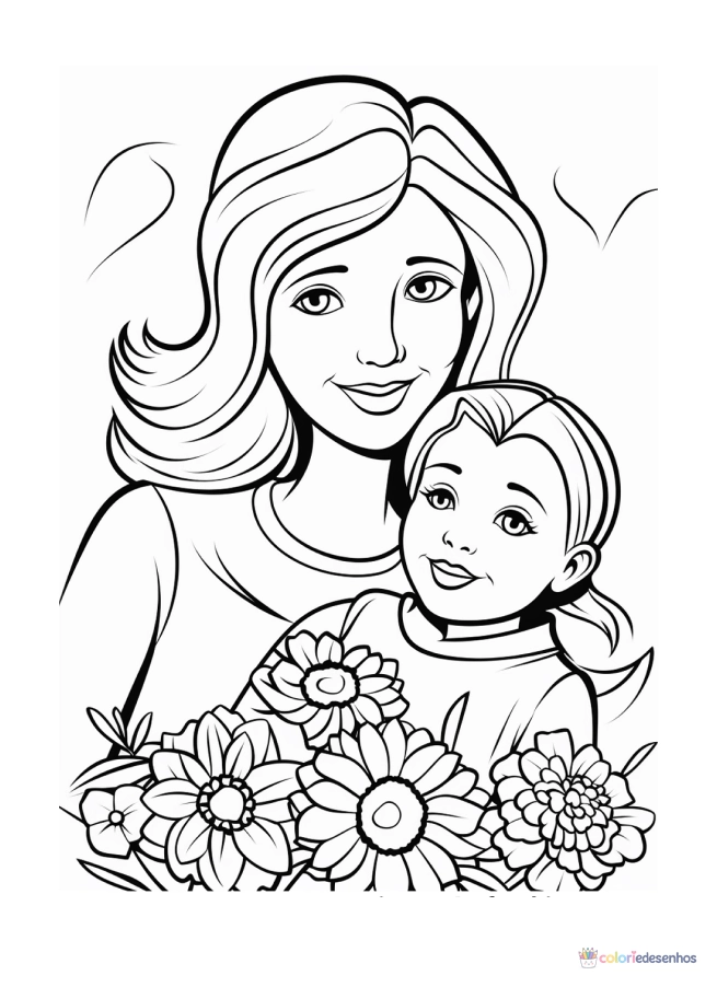 Dia das mães para colorir