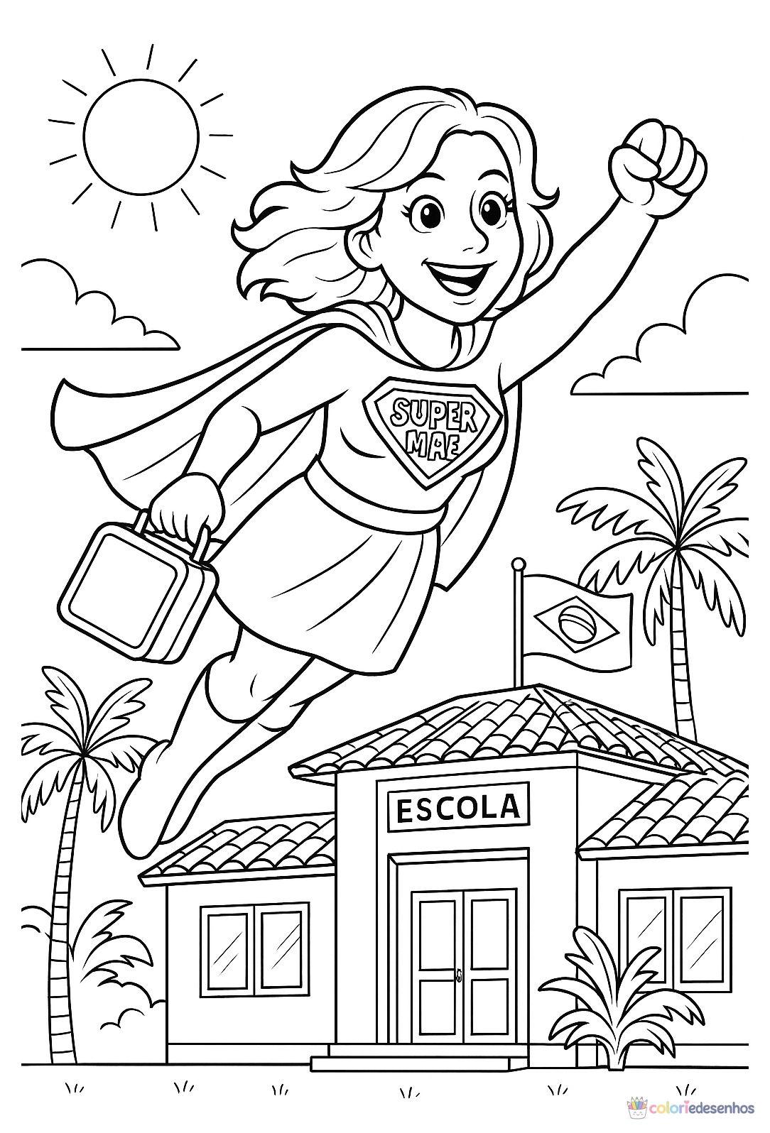 Dia das mães para colorir
