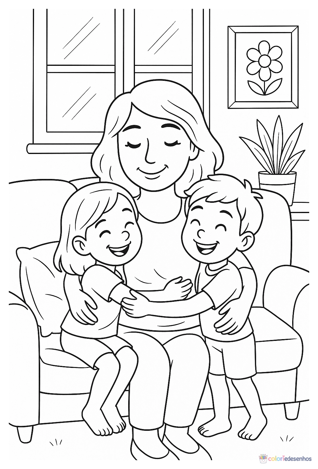 Dia das mães para colorir