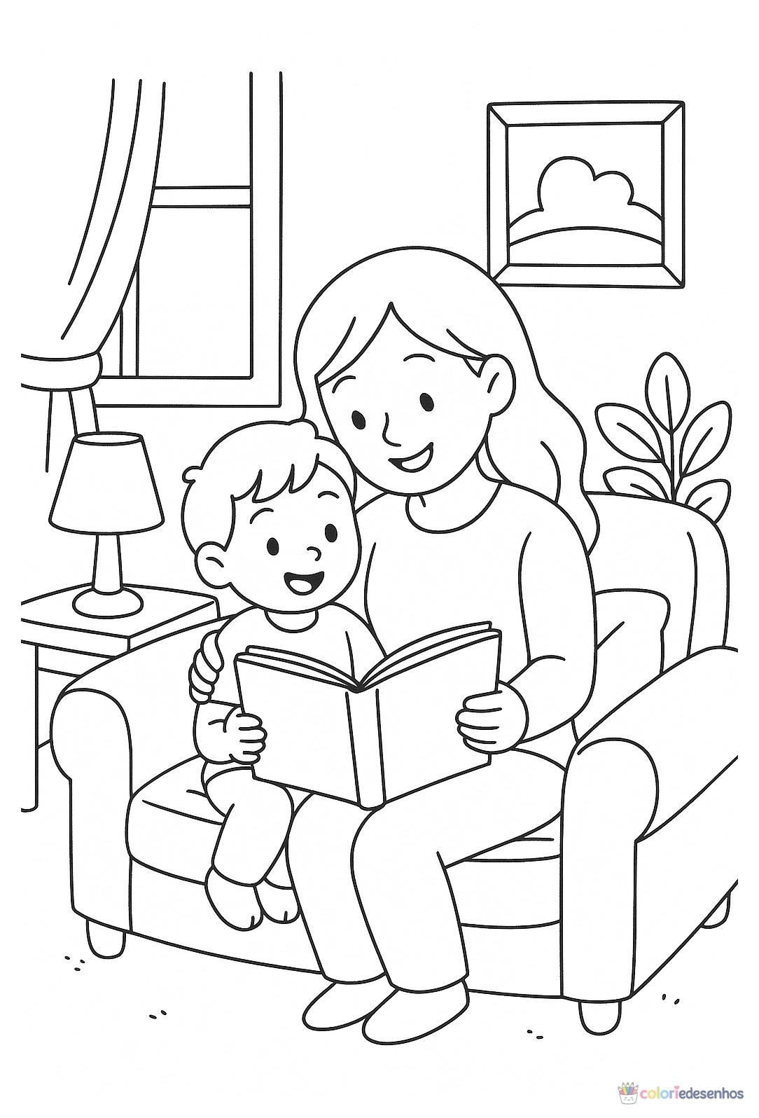 Dia das Mães para colorir