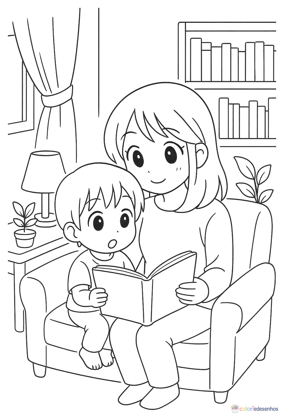 Dia das mães para colorir