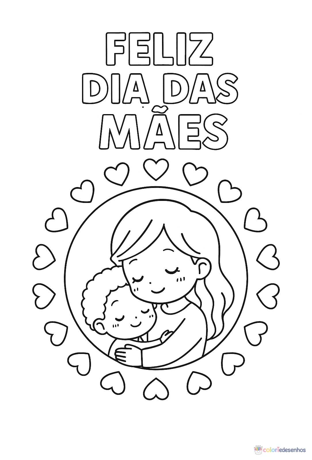 Dia das mães para colorir