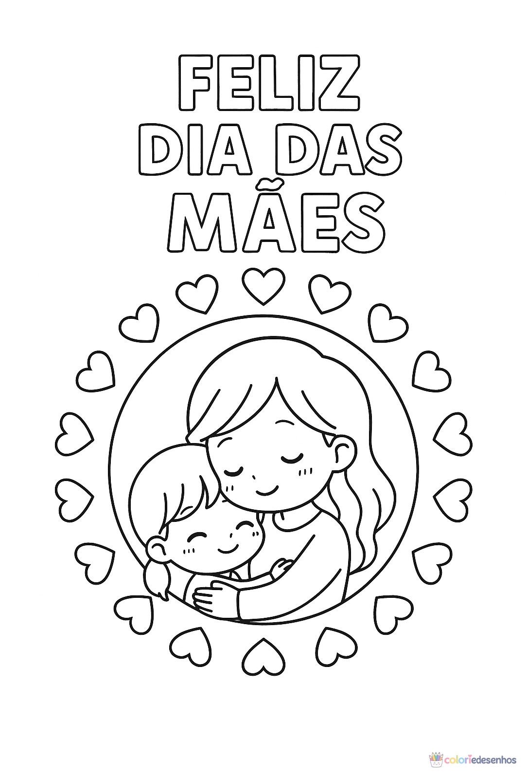 Dia das mães para colorir
