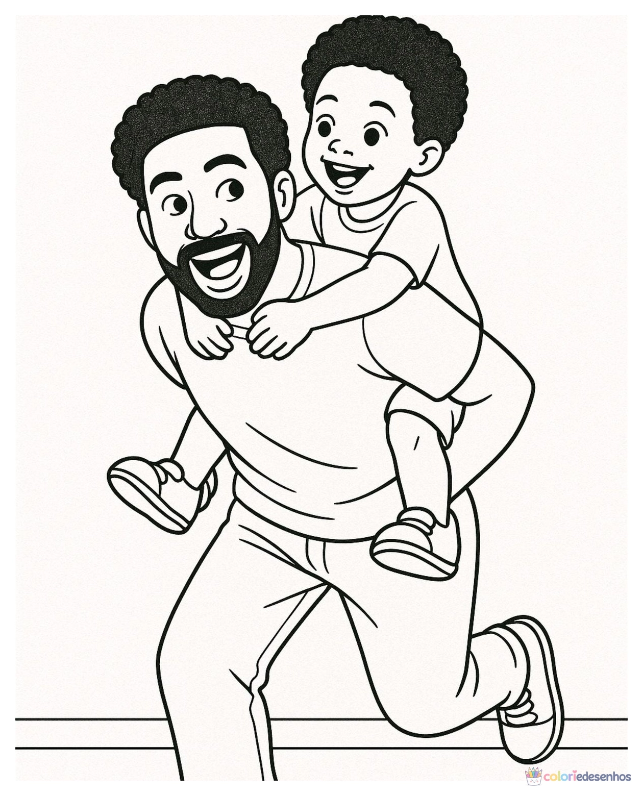 Dia dos pais para imprimir e colorir para colorir