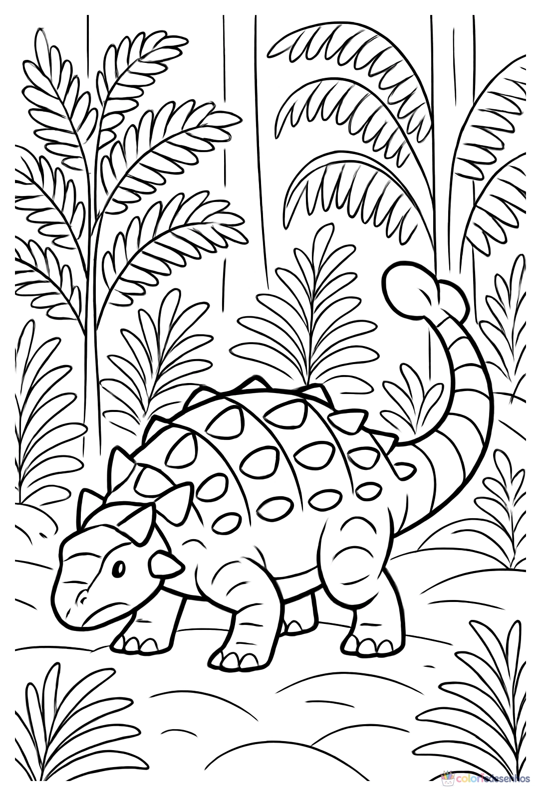 Desenhos de Dinossauros para colorir