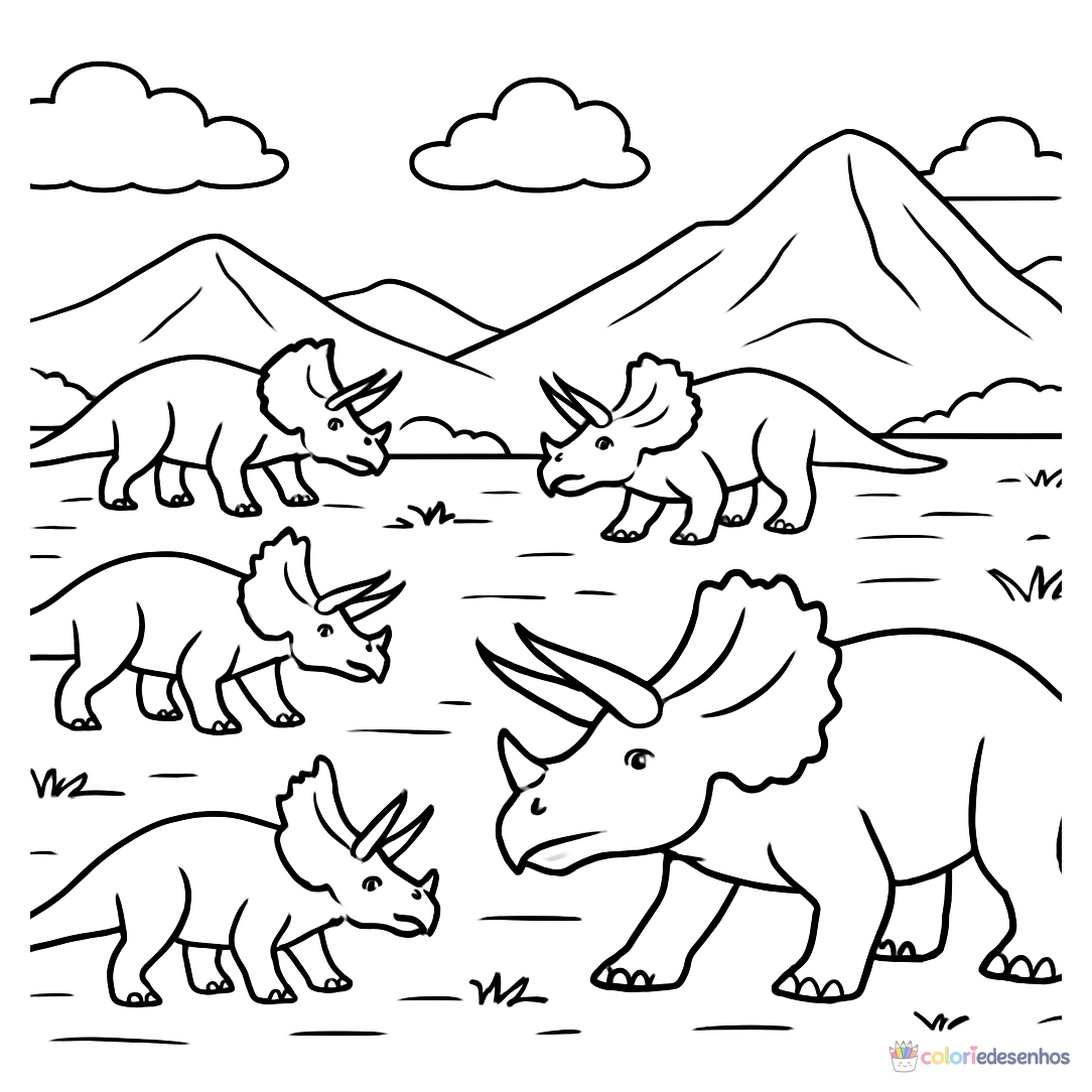 Dinossauro para colorir