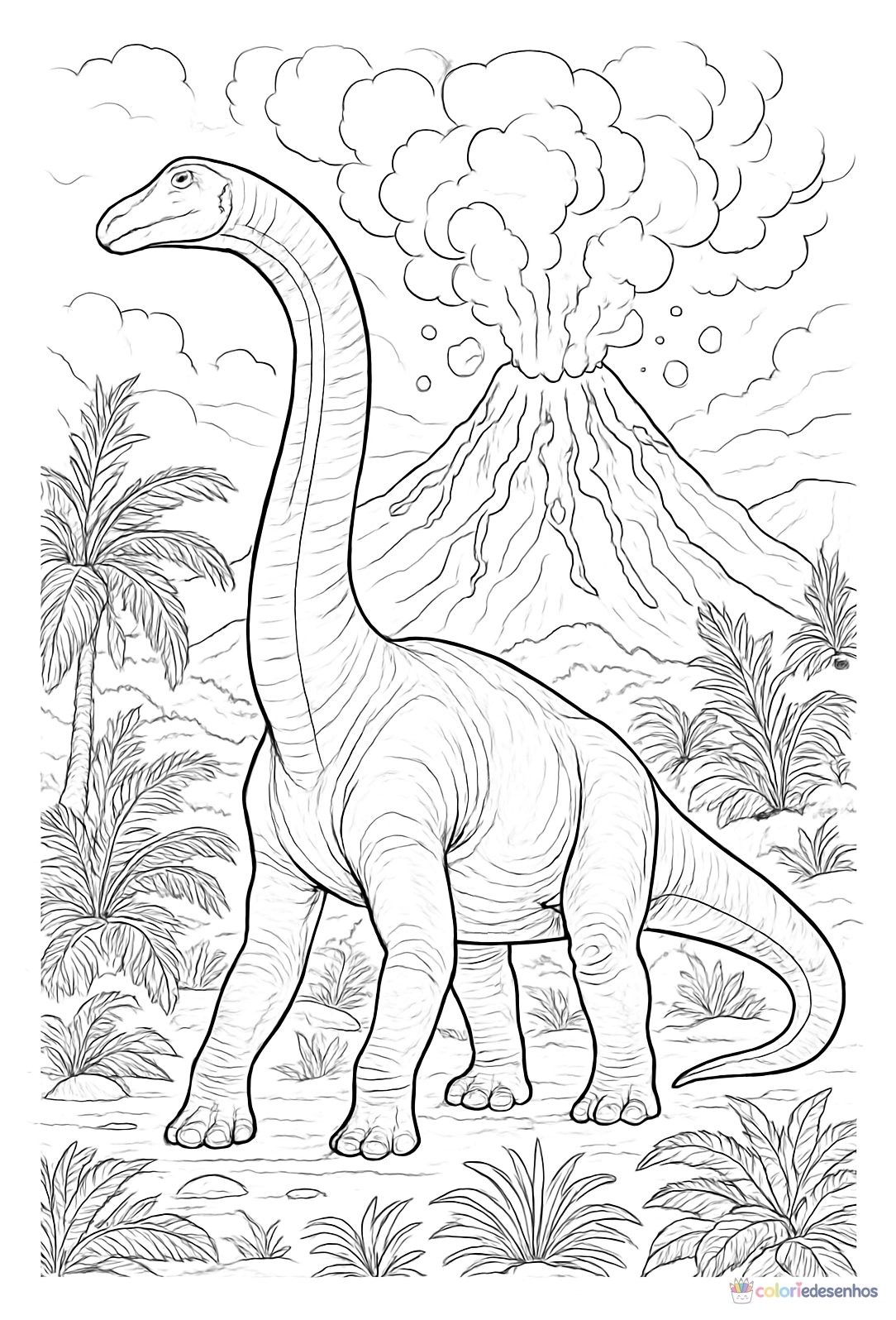Dinossauro para colorir