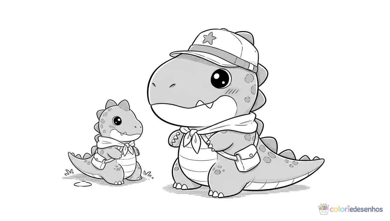 Dinossauro para imprimir e colorir para colorir