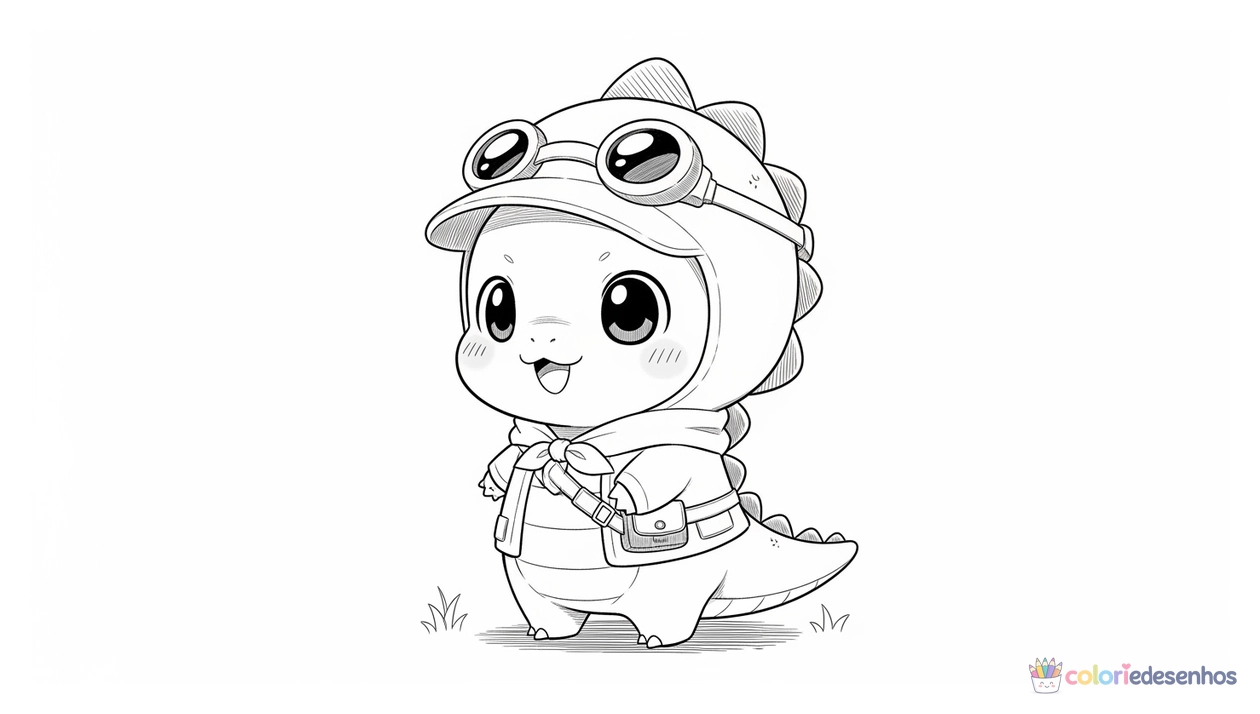 Dinossauro para imprimir e colorir para colorir