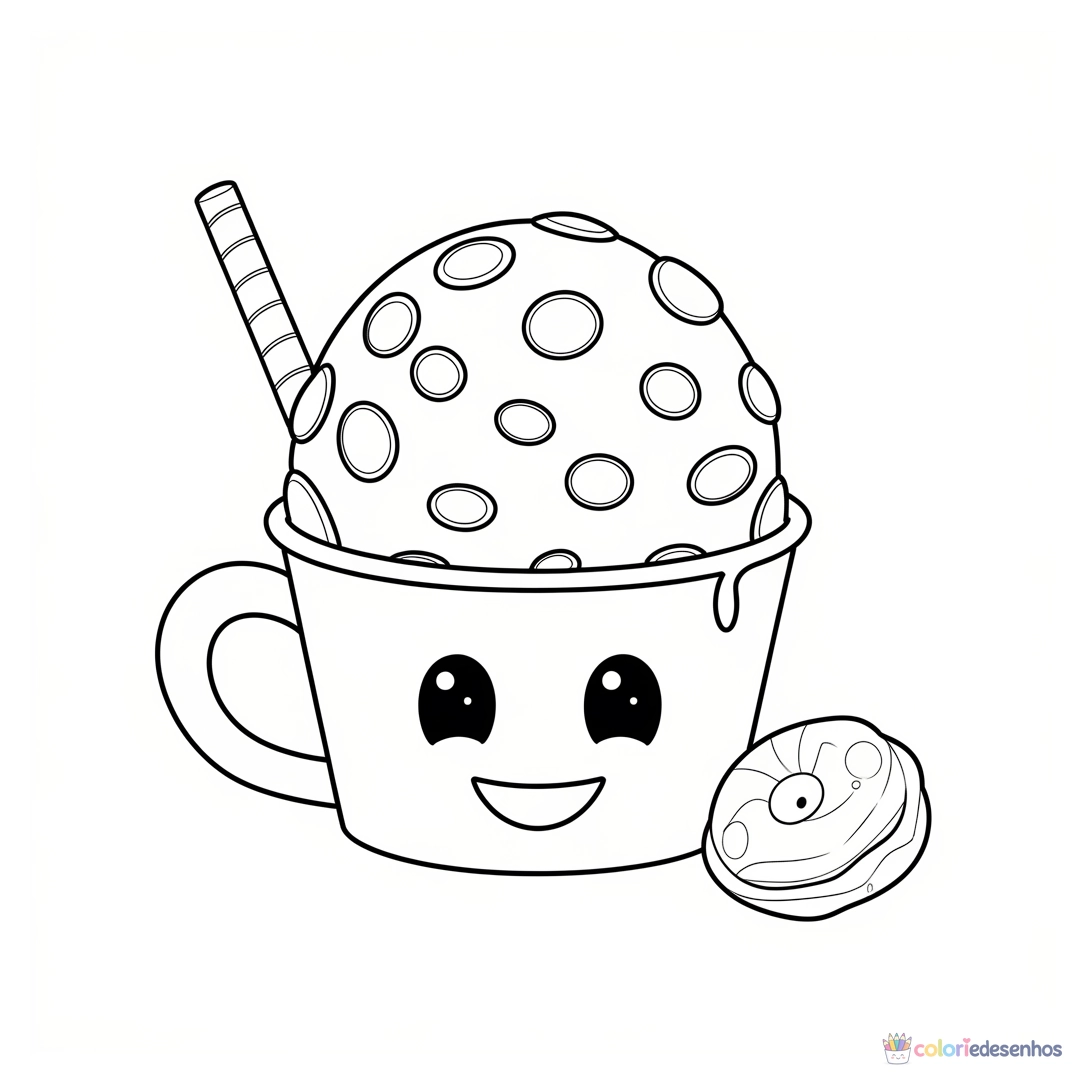 Doce para colorir