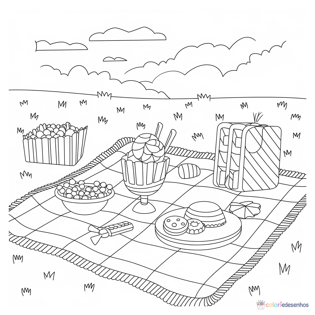 Doce para colorir