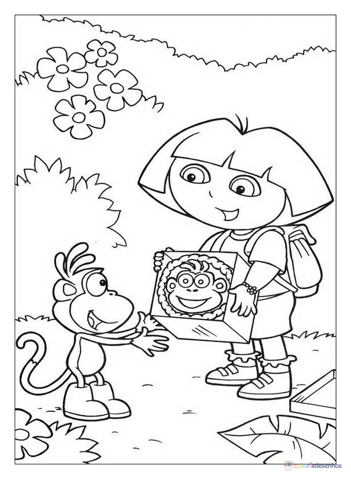 Desenhos de Dora para colorir