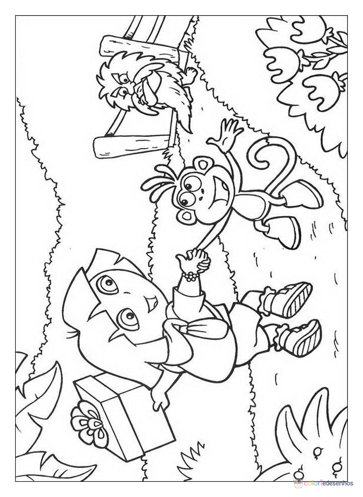 Dora para colorir