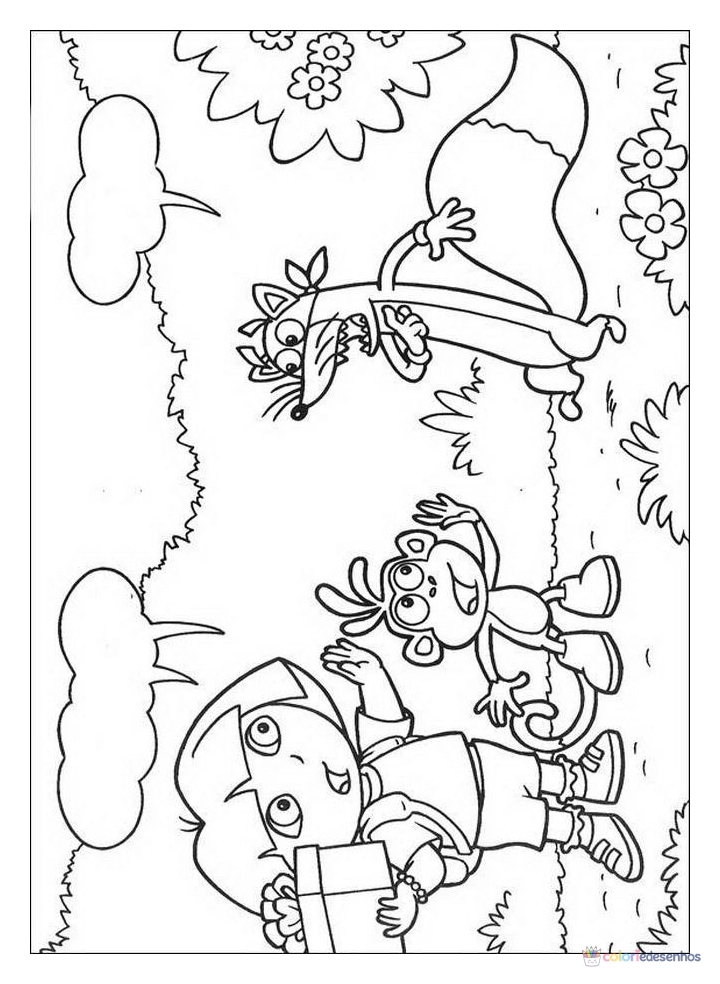 Dora para colorir