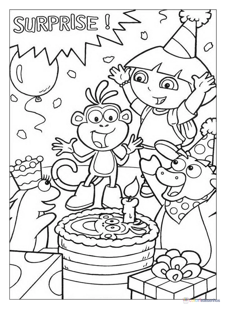 Dora para colorir