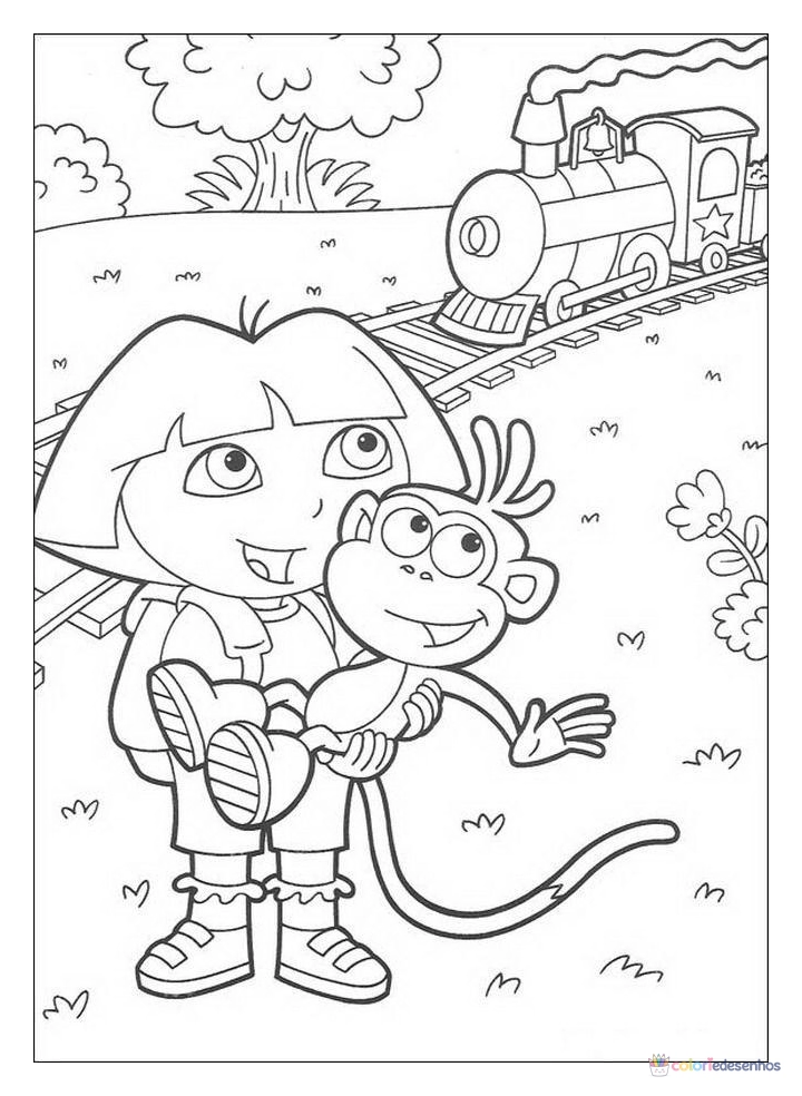 Dora para colorir