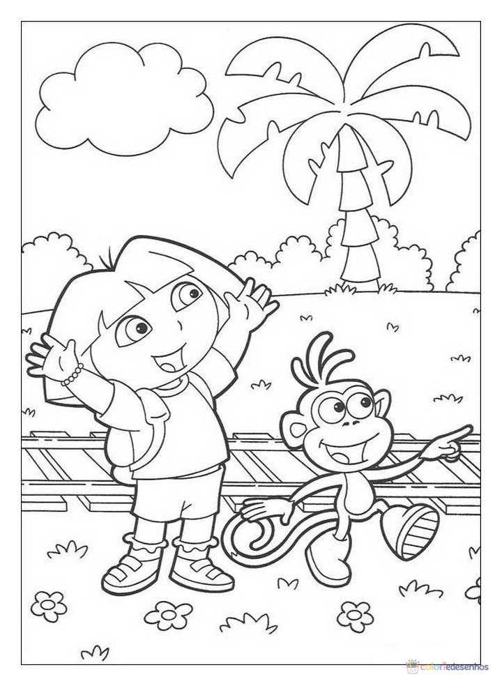 Dora para colorir