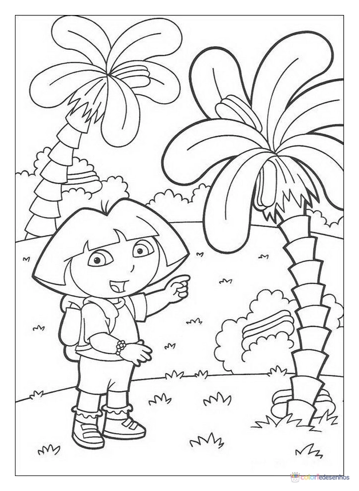 Dora para colorir