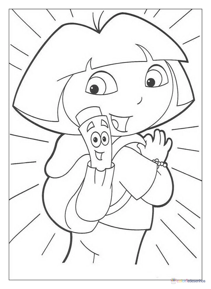 Dora para colorir