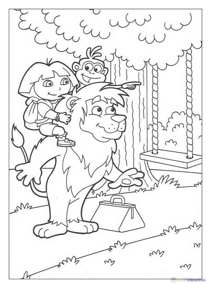 Dora para colorir