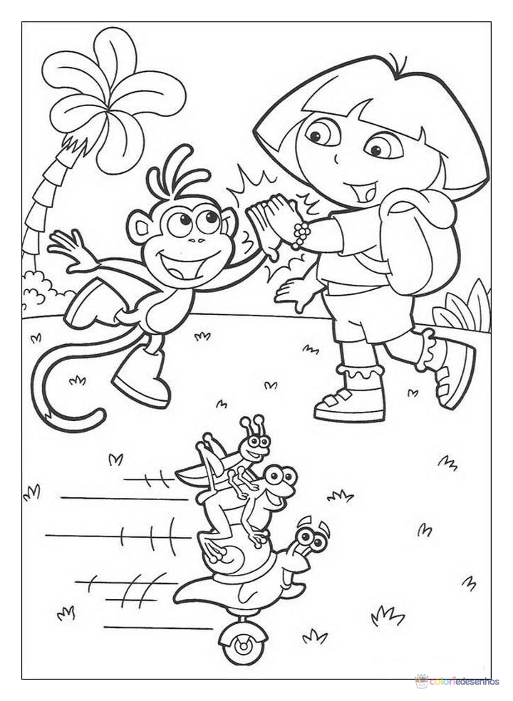 Dora para colorir