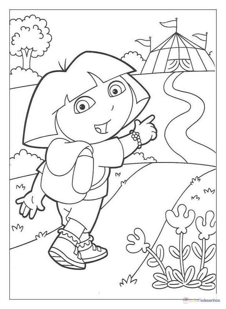 Dora para colorir