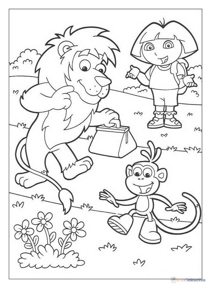 Dora para colorir