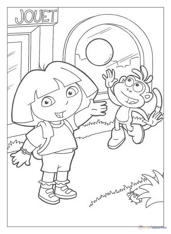 Dora para colorir