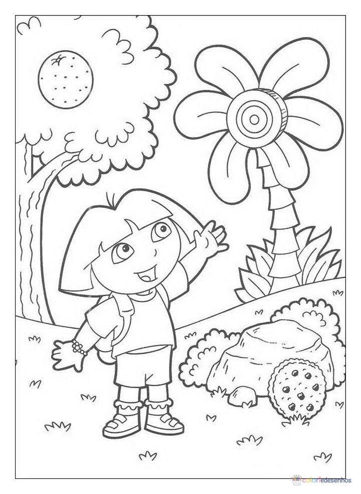 Dora para colorir