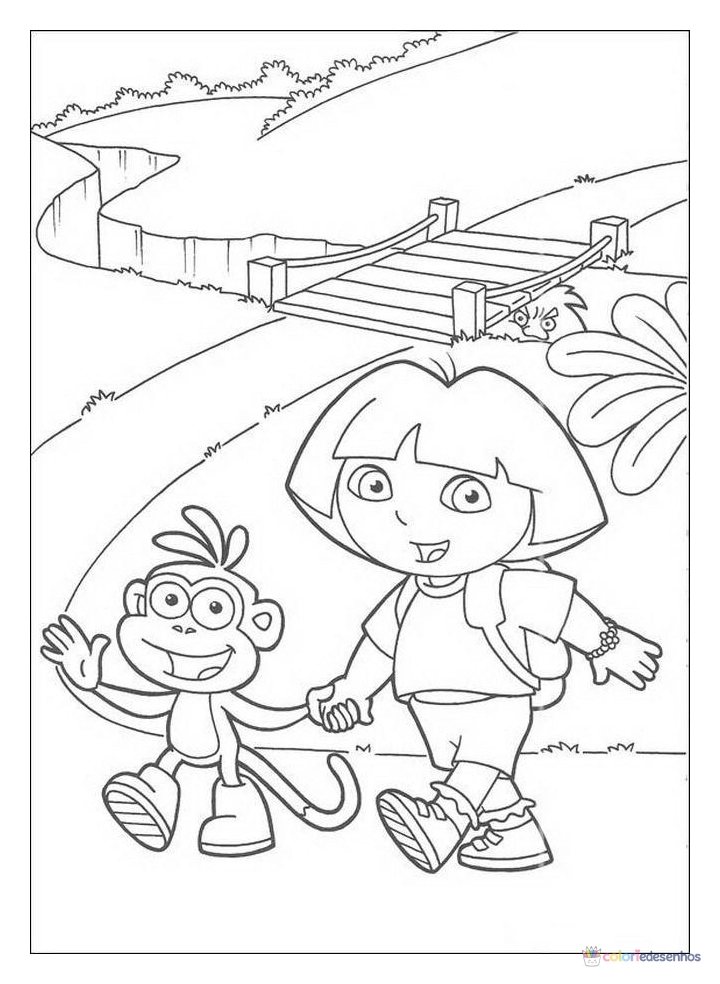Dora para colorir