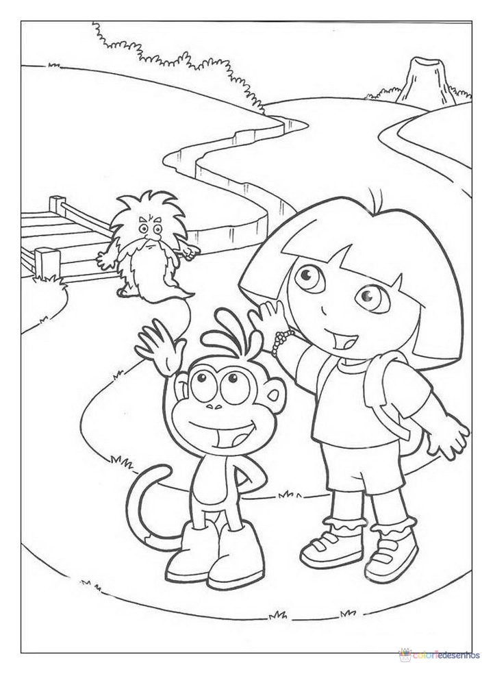Dora para colorir