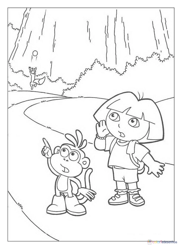 Dora para colorir