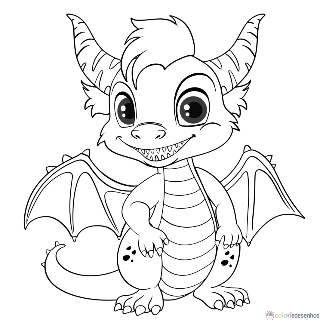 Dragão para colorir