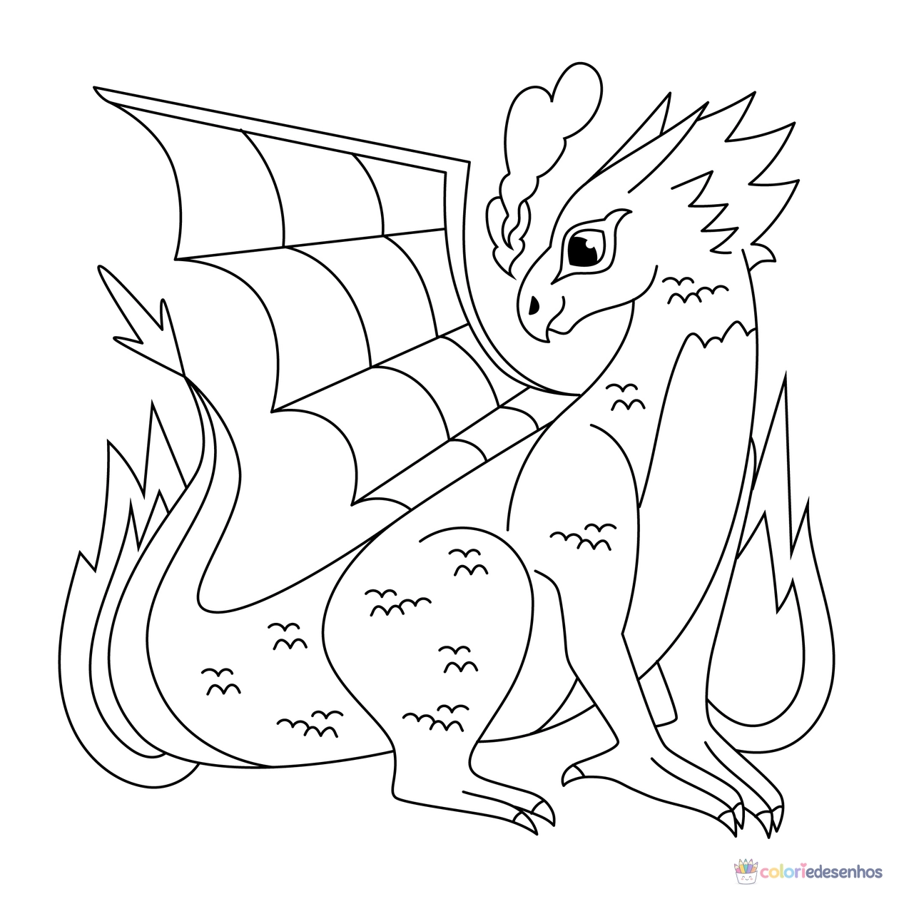 Dragões para colorir