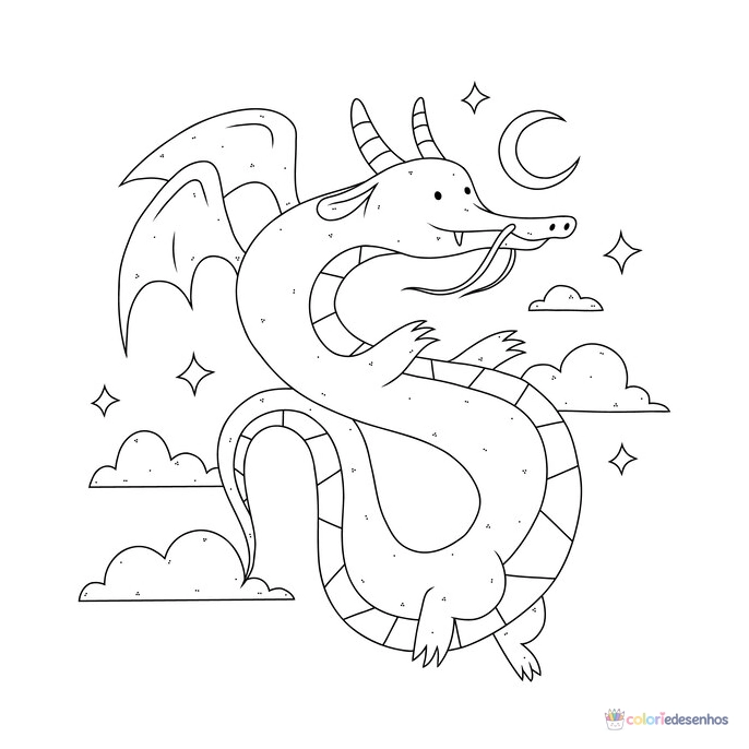 Dragão para colorir
