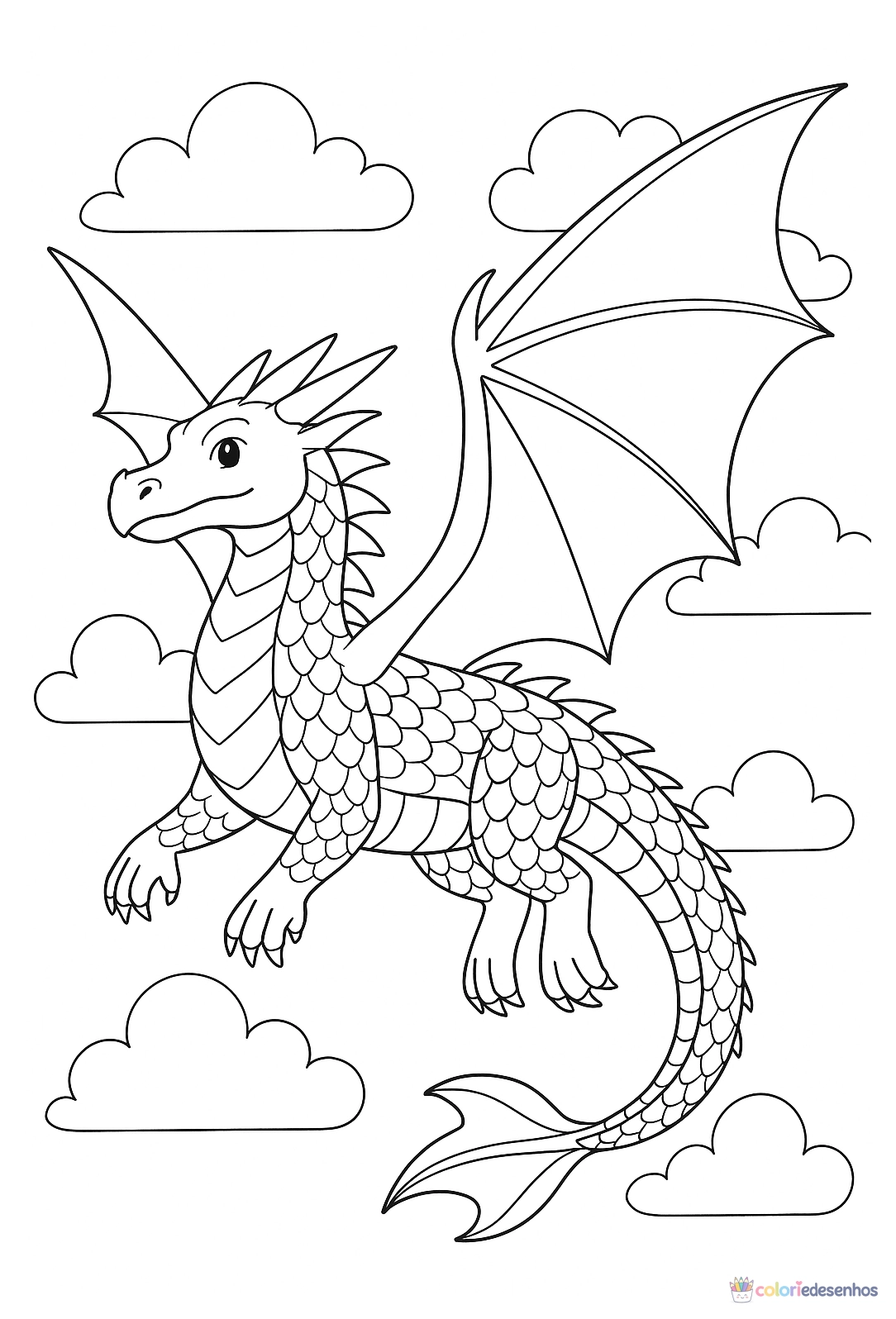 Dragão para colorir
