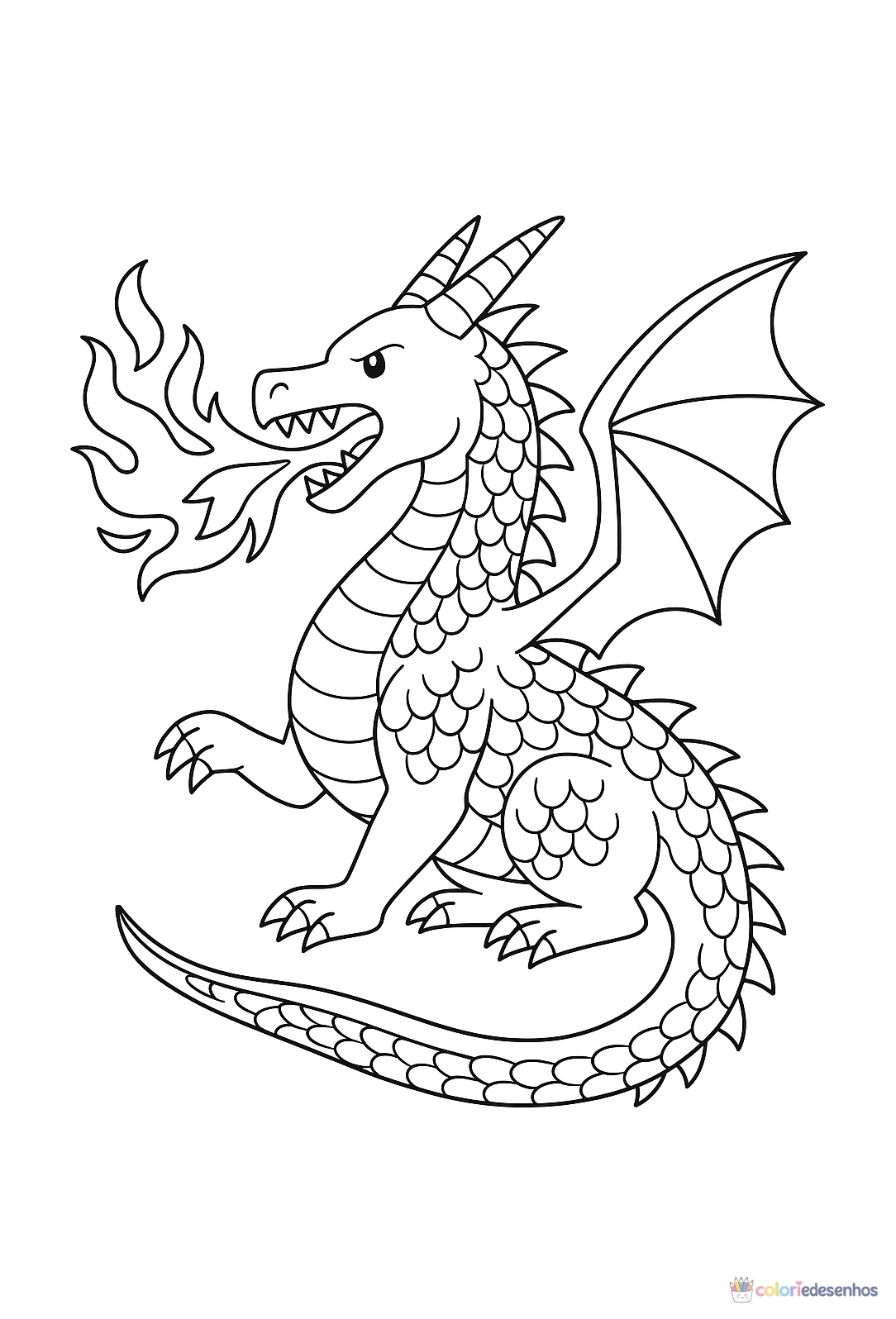 Dragão para colorir