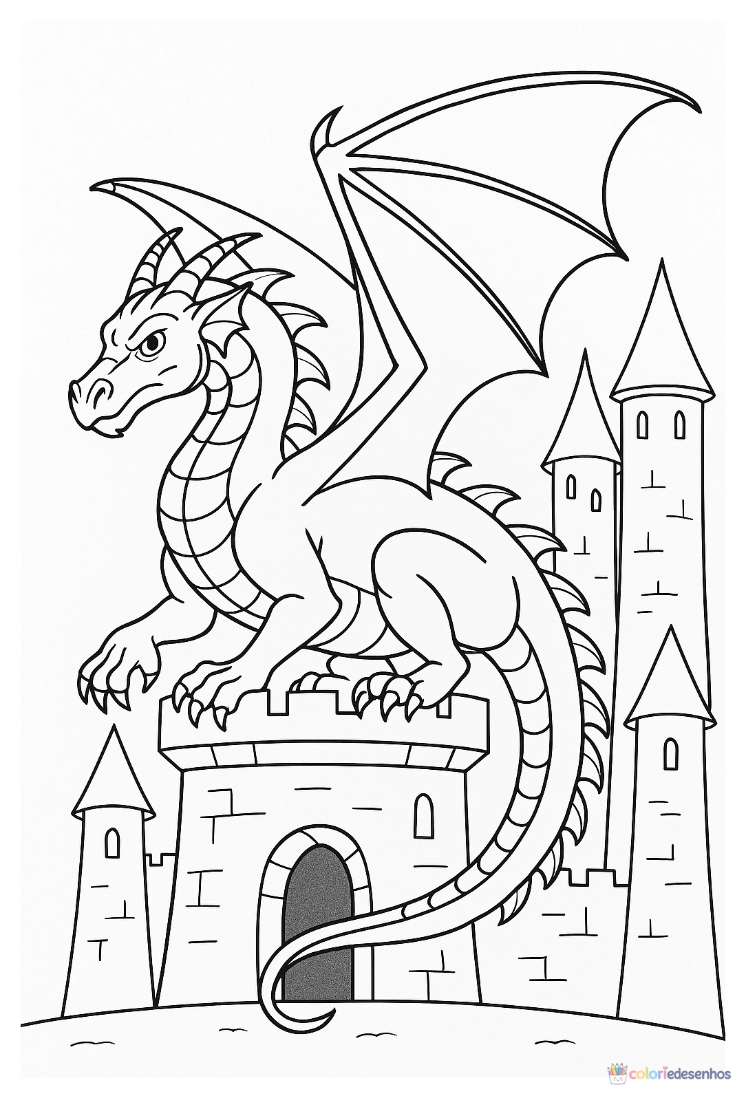 Dragão para colorir