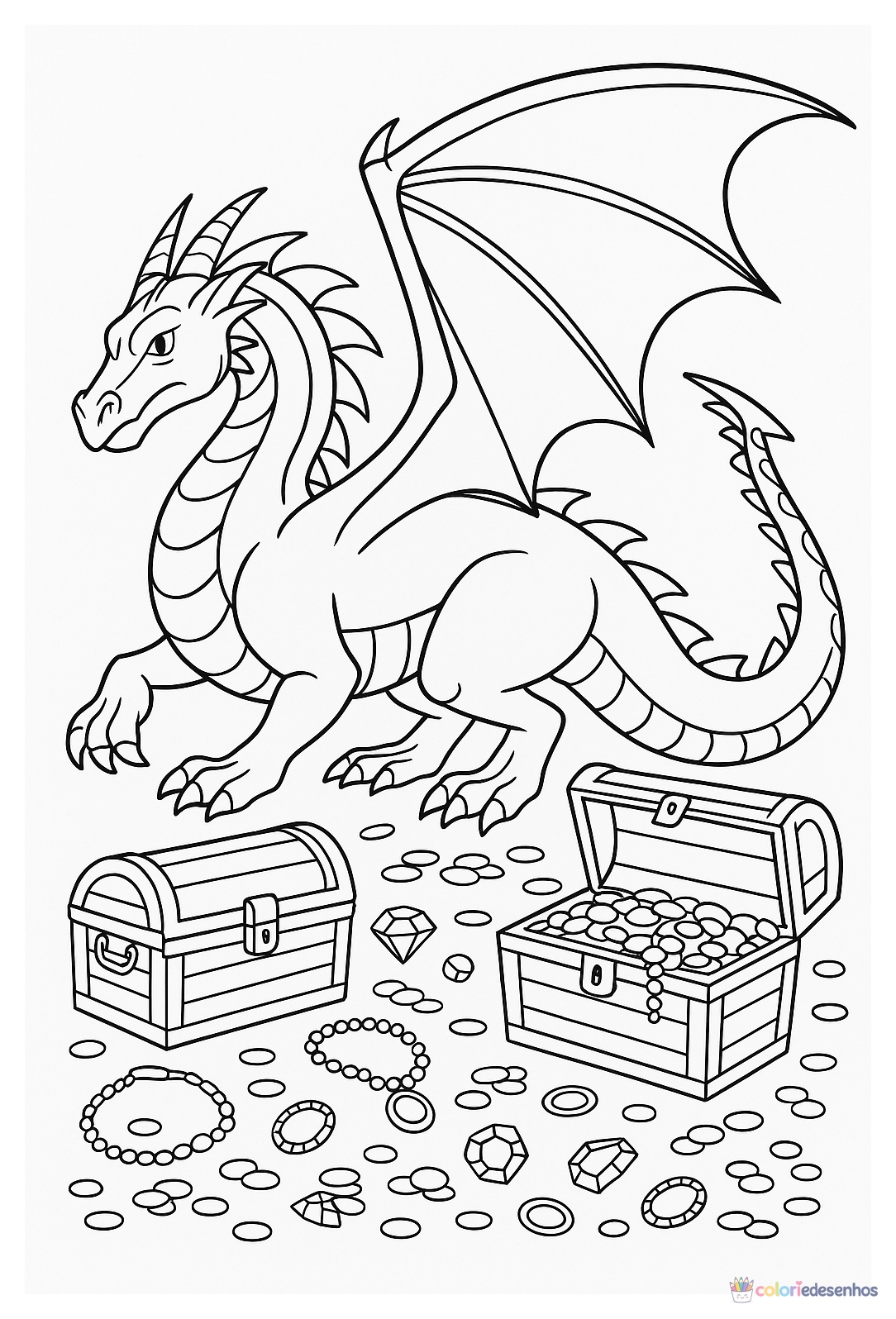 Dragão para colorir