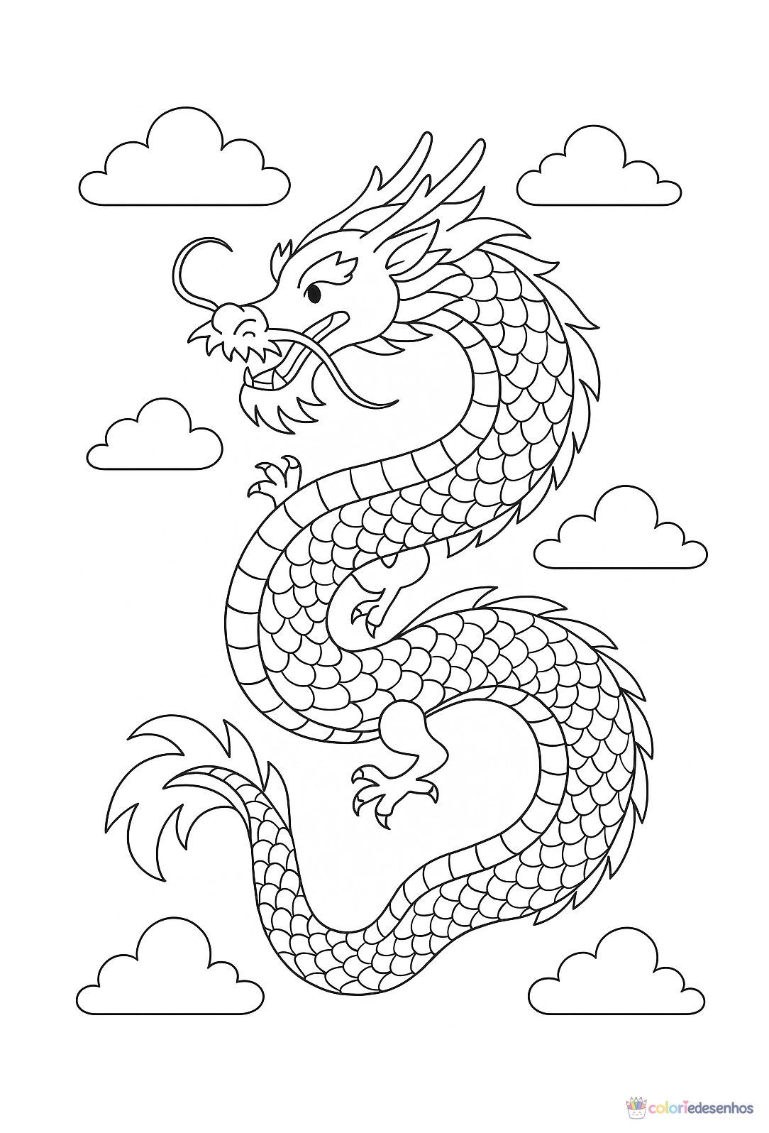 Dragão para colorir