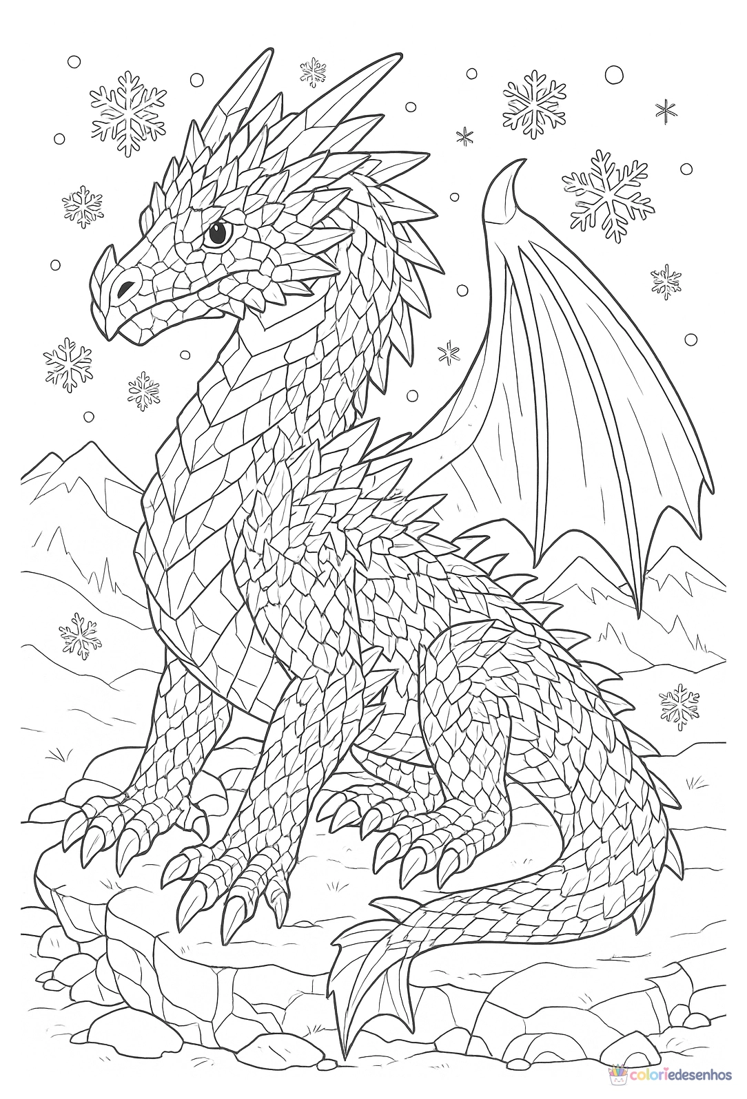 Dragão para colorir