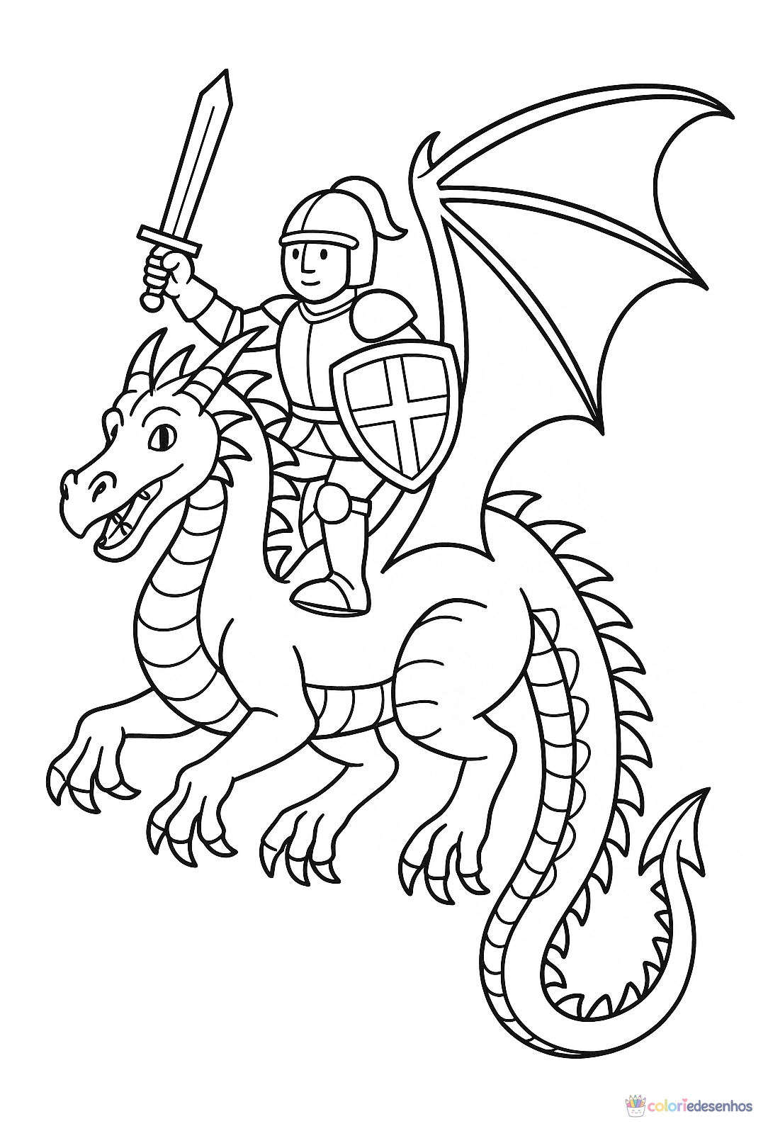 Dragão para colorir