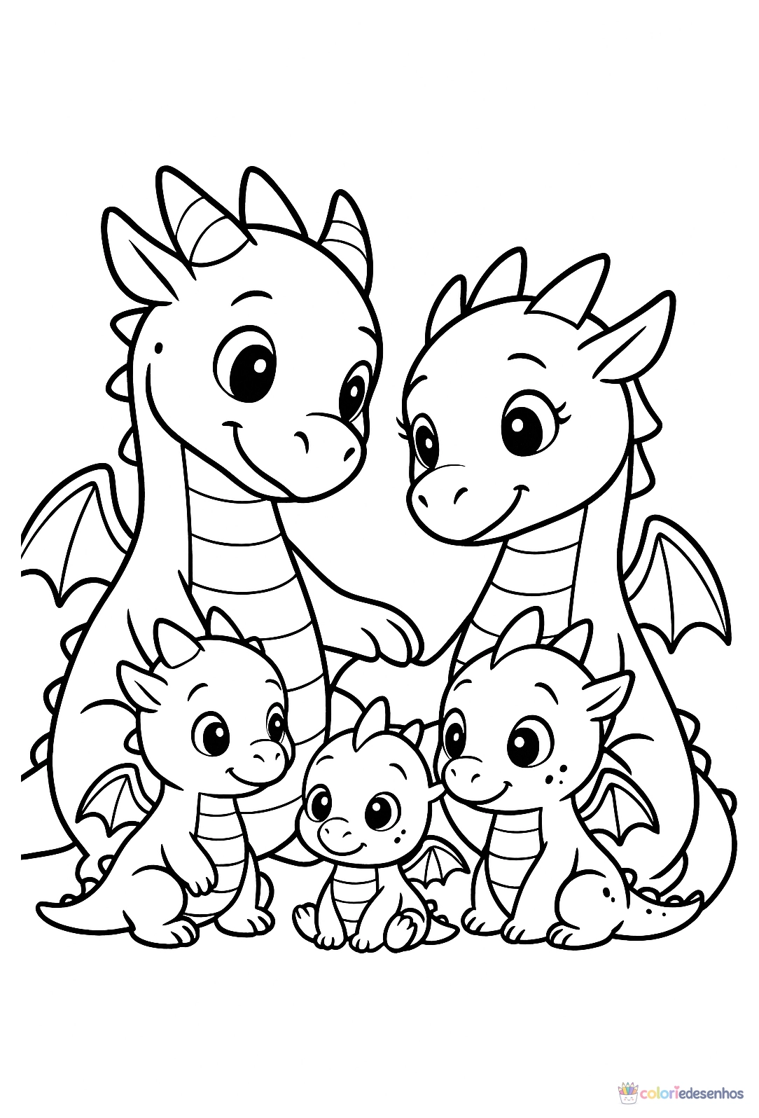 Dragão para colorir