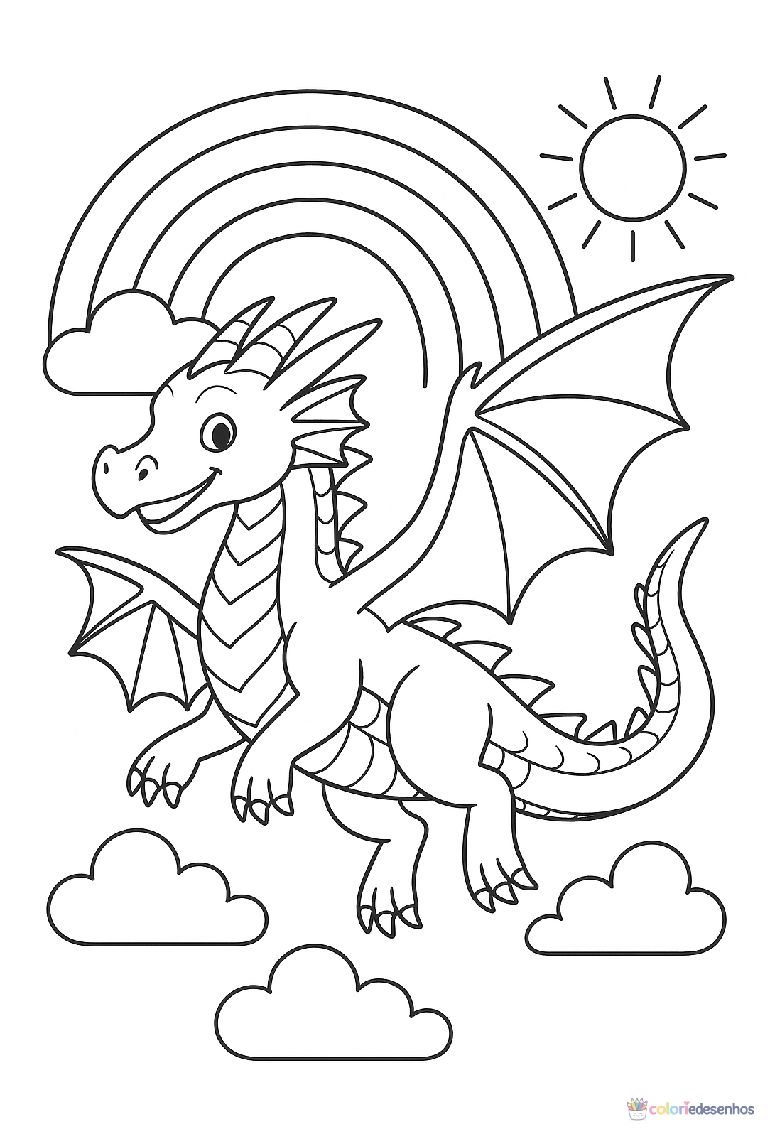 Dragão para colorir