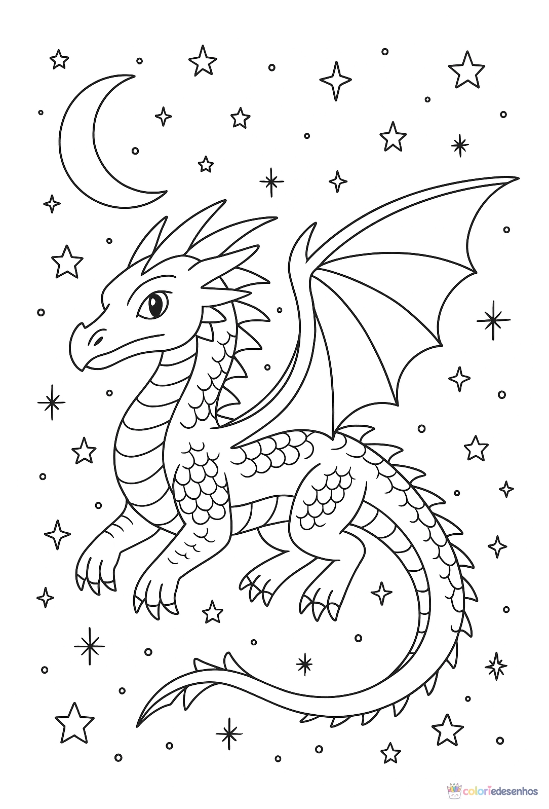 Dragão para colorir