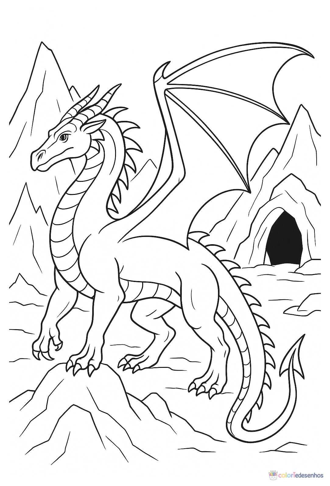 Dragão para colorir